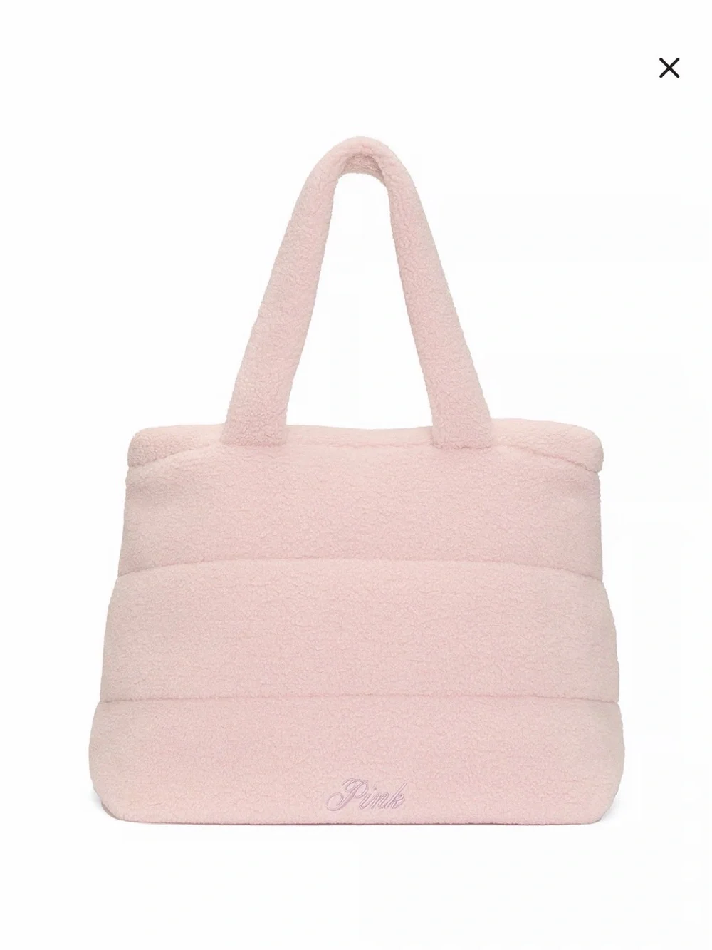 Pink Plush Tote Bag - Light Pink